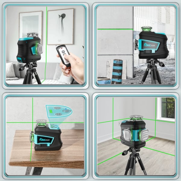 Laser Nivå, 3D Projektion, Fjärrkontroll Ingår,grön