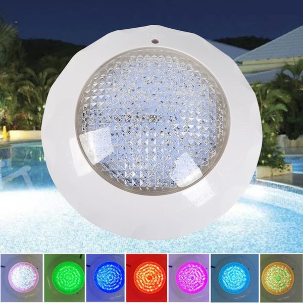 LED Pool Light, 45W effekt, 3000LM lysstyrke, holdbart plasthus, 12V DC spænding, egnet til svømmebassiner og haver