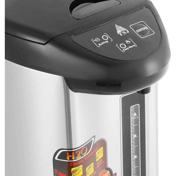 Vandbeholder, 4 liter, 750W effekt, 220 V spænding, 50-60 Hz frekvens, rustfrit stål materiale