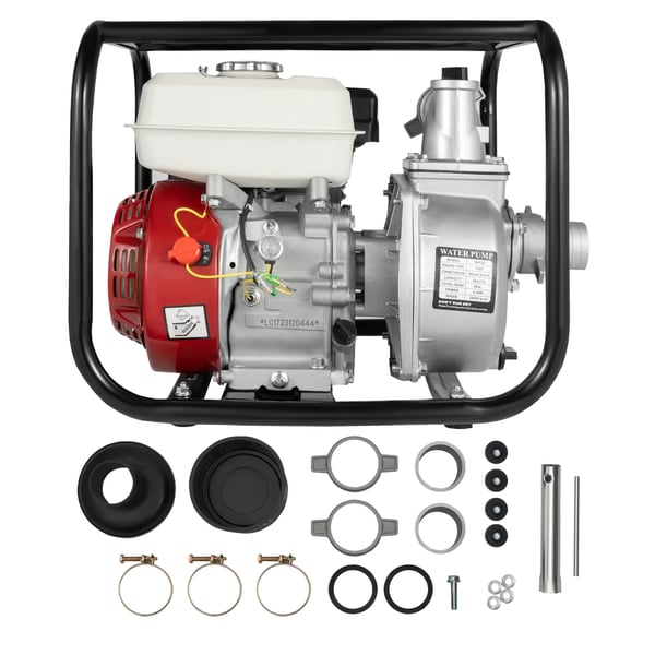 Vattenpump, 6,5HK, Hög Flödeshastighet,svart