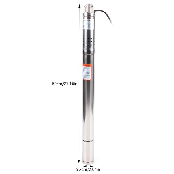 Sukellusvesipumppu, 0,35 kW teho, 1000 l/h virtaama,220 V, Hopea, EU