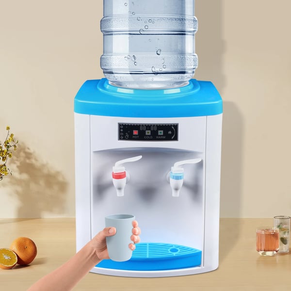 Vanddispenser, varm og kold funktionalitet, kompakt design,Blå, L