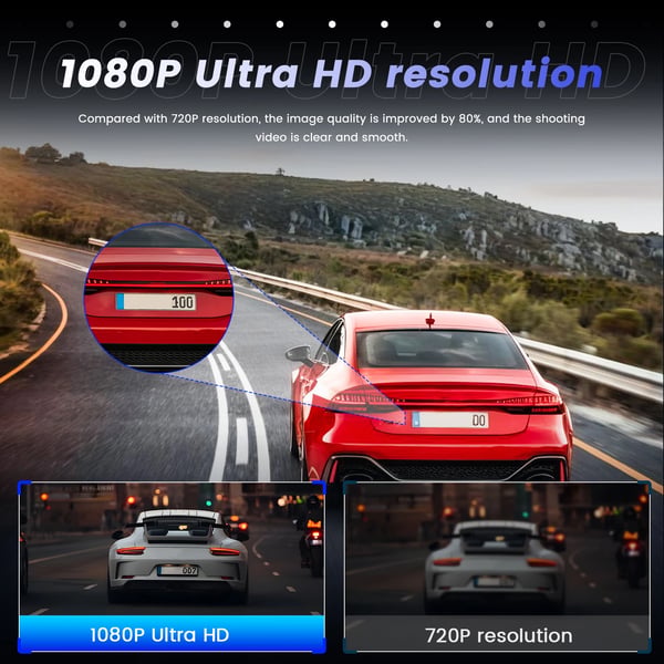 Auton DVR, neljä kameraa, 1080P videotallennus,4LEDS