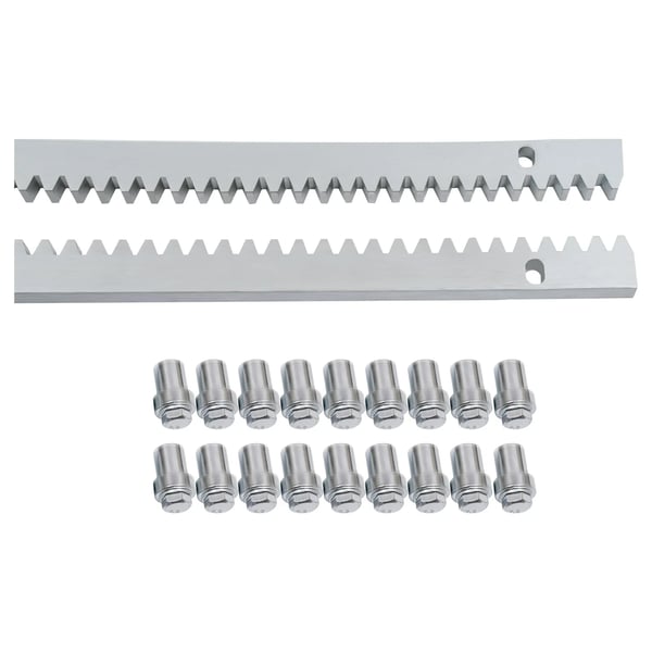Skjutgrindöppnare Rails, 6-pack Växellådor, Stål Konstruktion,Silver