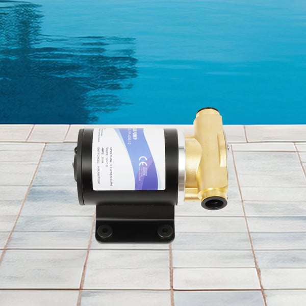 Vandpumpe, 30L/min flowhastighed, 120W effekt,EU, 12V, sort