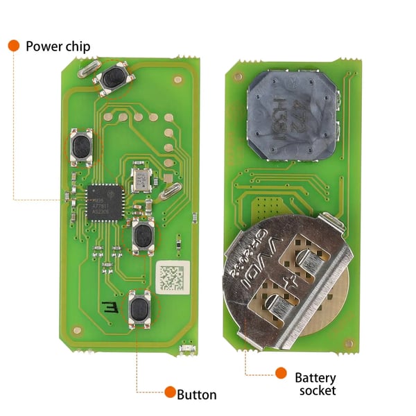 Xhorse XSTO03EN Smart Key, Universel Kompatibilitet, 4 Knap Funktionalitet,sort, 4 knapper