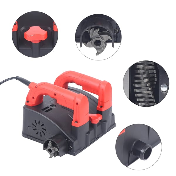 Elektrisk Vægplaner, Effekt 1200W, Spænding 220V, Hastighed 3000 O/MIN, Fræsbredde 160 mm, Højdejustering 1-4 mm