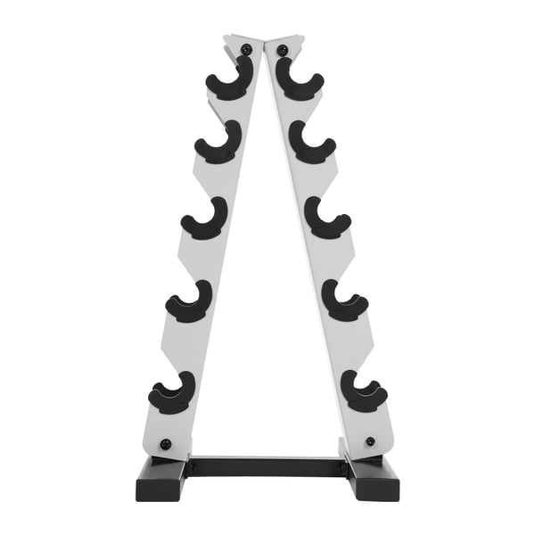 Håndvægte Rack, 5-Lags Design, Pladsbesparende Opbevaring,HVID