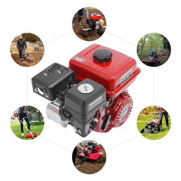 Benzinmotor, 7,5 HK, Snorstartmotor,Rød