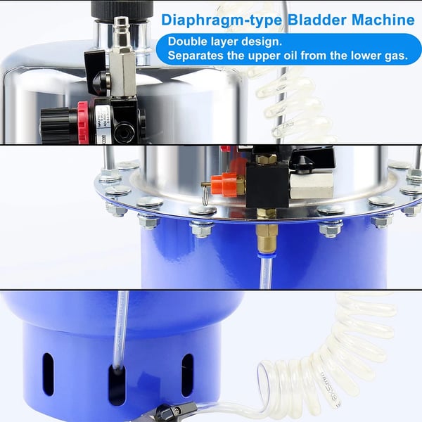 Bromsbleeder, Dubbel tank system, 10,2 liter kapacitet,Blå