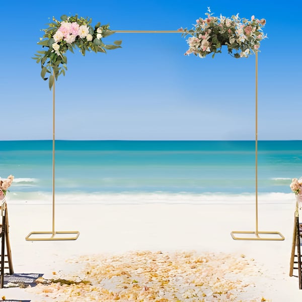 Bryllupsudstillingsstand, Holdbar jernkonstruktion, Alsidig brug til arrangementer,Guld, L