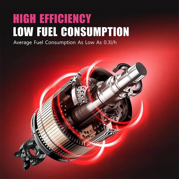Dieselvarmer, 5000W effekt, 12V kompatibilitet, hurtig opvarmning, kompakt design, fjernbetjening inkluderet