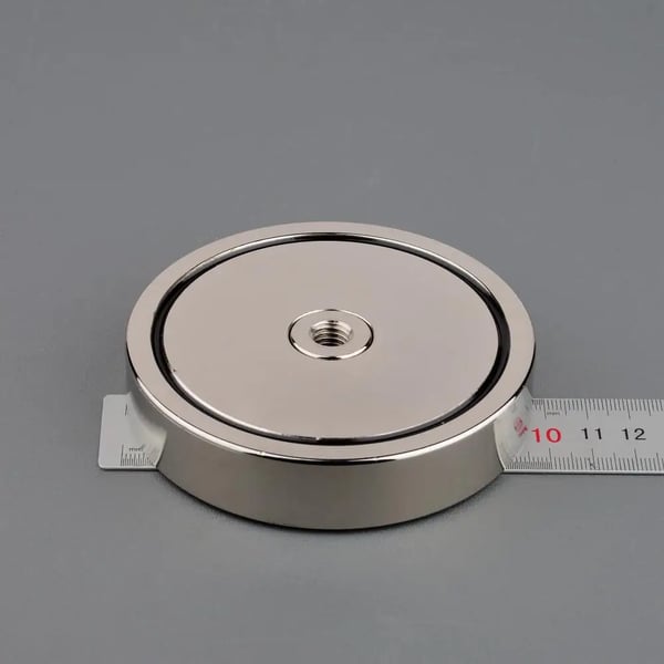Magnet, 400 KG Trækstyrke, 10m Snor Inkluderet,magnetisk tiltrækningskraft, Sølv
