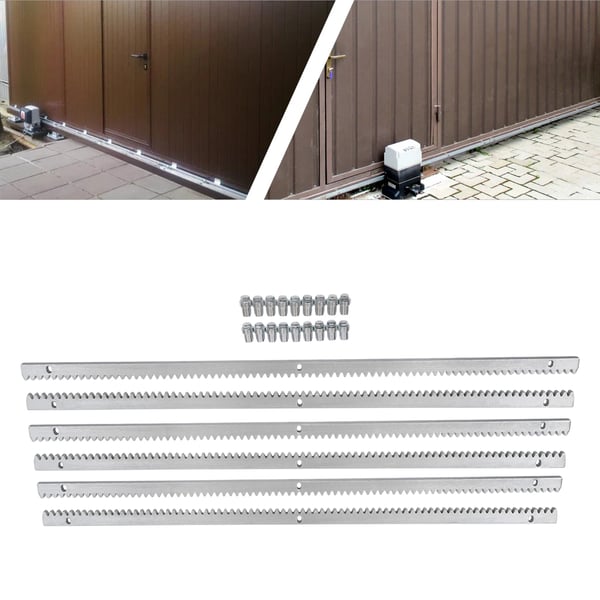 Skydedørsgearstænger, Stål, 1m Længde, 30mm Højde, 12mm Tykkelse, 6 Stykker