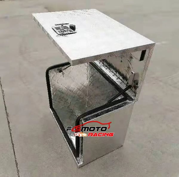 ATV Værktøjskasse, Legeret Aluminium, 75cm x 50cm x 60cm, Opbevaringsvolumen: 30" x 20" x 24", Frontplacering