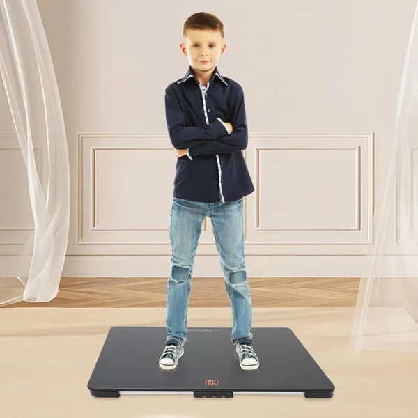 Digital kæledyrsvægt, tungt platform, maksimal vægt 220 lbs, præcisions G-sensor,sort