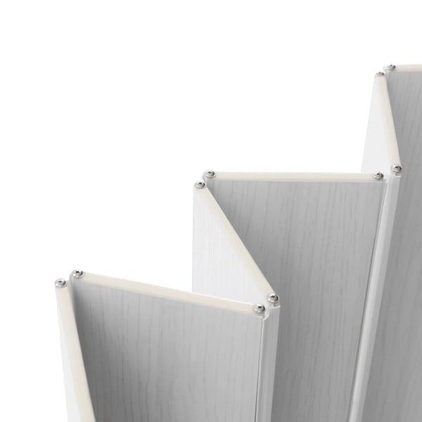 Folding Badekar Dæksel, Moderne Design, Firkantet Form, Temperaturbestandig,HVID