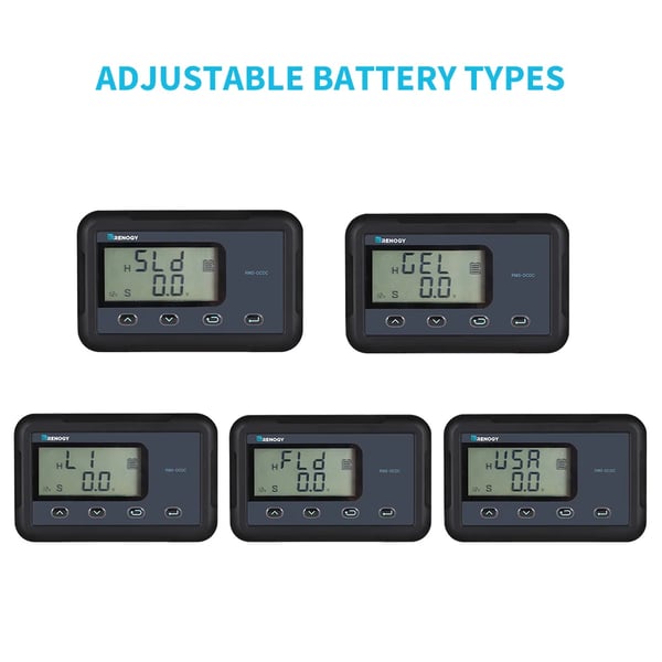 DC-DC MPPT Batterioplader Meter, 5VDC Forsyningsspænding, 2.76 x 4.33 x 1.25 tommer Dimensioner, RJ45 Kommunikationsport, ±0.1V Spændingsnøjagtighed