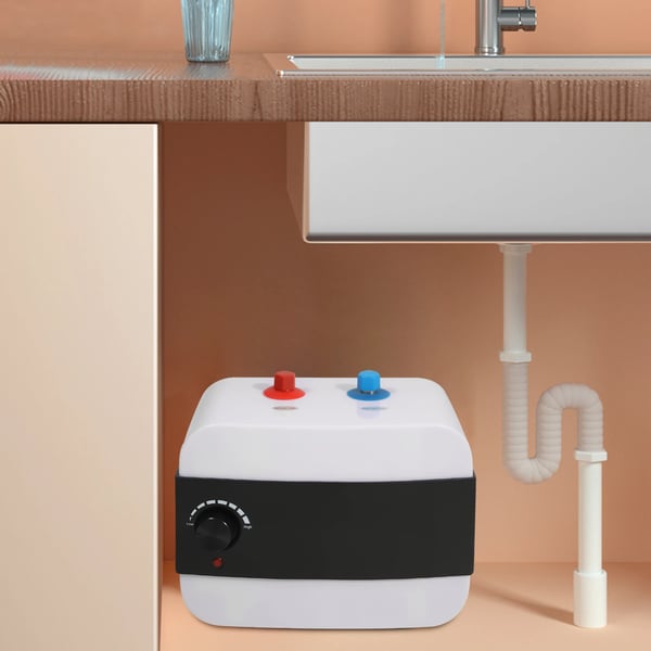 Elektrisk Vandvarmer, 6L Kapacitet, Justerbar Temperatur,HVID, S