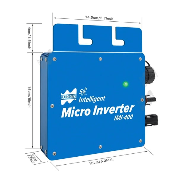Aurinkomikroinvertteri, 400W Teho, WiFi-valvonta,400W, AC 220V, DC 22-50V