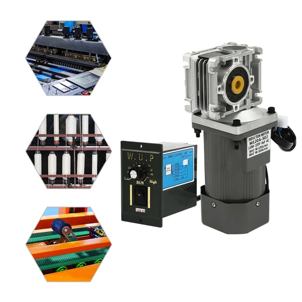 Turbinehastighedskontrolmotor, 120W, 220V, 25Nm moment, dual hastighedsindstillinger, kompakt størrelse