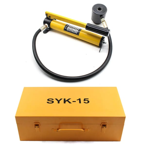Hydraulisk Stansesaks, 15 tons, Stansningsområde 16 mm til 101 mm, Arbejdstryk 10 Mpa, Vægt Ca. 5 kg, Egnet til Stål og Plastik