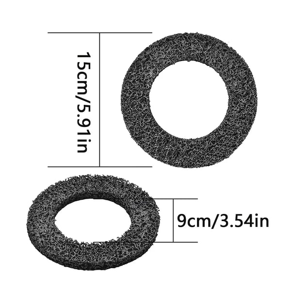 Hjulnavsliber, 150 mm ydre diameter, 90 mm indre diameter, kompatibel med forskellige køretøjer, effektiv rengøring på sekunder