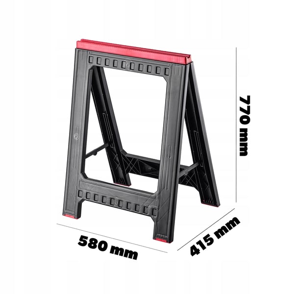 Skærestativ, Stærkt Plastmateriale, Maksimal Belastning 350 kg, Dimensioner 58 x 41,5 x 77 cm, Letvægts 2 kg, Skridsikre Fødder for Sikkerhed