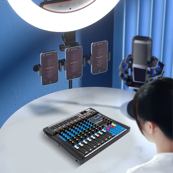 Ljudmixer, 8-kanal, Bluetooth-anslutning,svart