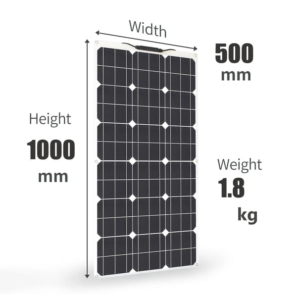 Solpanel Kit, Fleksibelt Design, Vandtæt Beskyttelse,200w 12v 24v 20A kit