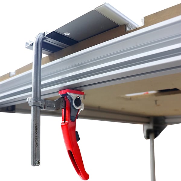 Track Saw Klemmer, 220KG Klemkraft, Hurtig Ratch Design, Holdbart Legeret Stål