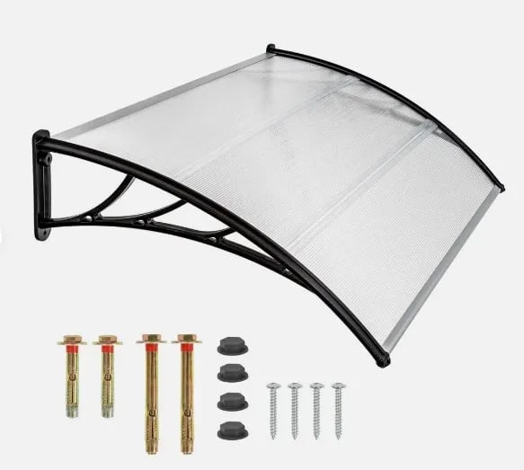 Forside Dør Kappe, Polycarbonat Materiale, UV Beskyttelse, Regn Modstand, Nem Installation, Ikke-Toksisk