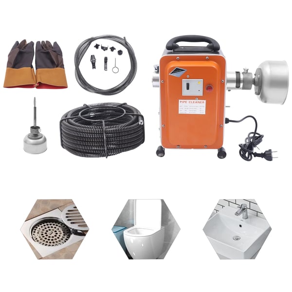 Viemäriputken kaivinkone, Teho: 750W, Puhdistuspituus: 20m, Puhdistusläpimitta: 20-150mm, Nopeus: 400r/min, Moottorityyppi: Puhtaasta kuparista