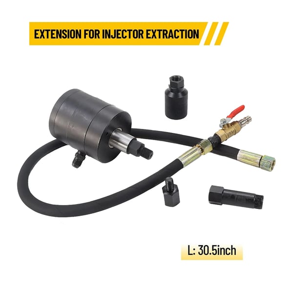 Pneumatisk Diesel Injector Uddrager, 19 Adaptere, Stål Konstruktion, Opererer ved 5-8 Bar, Bred Kompatibilitet for Brændstofindsprøjtere