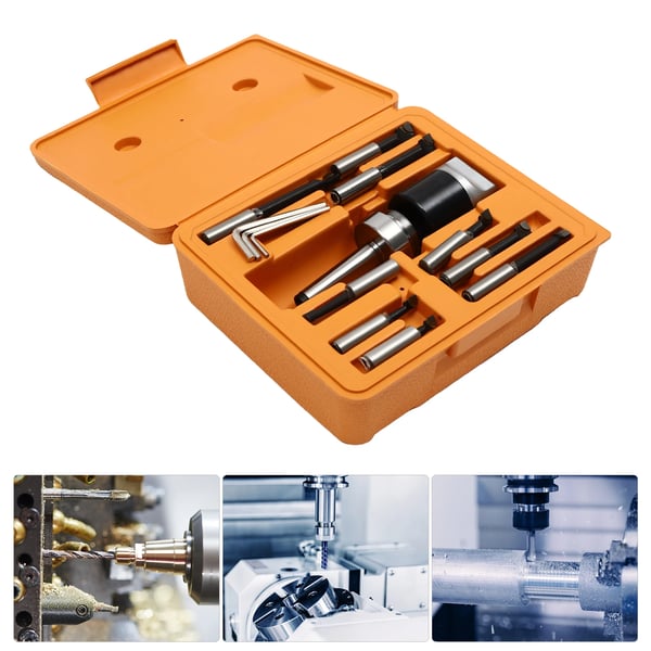 Porakoneen CNC-työkalusarja, 50 mm porakonepää, 12 mm porakoneen halkaisija,Musta ja oranssi