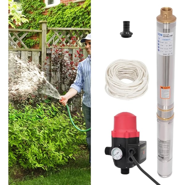 Dybbrøndspumpe, Høj Flowhastighed, Holdbart Rustfrit Stål,EU, 220V