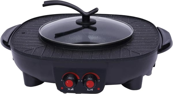 Elektrisk Grill, Hot Pot Funktion, Præcis Kontrol,sort