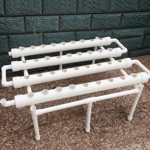 Hydroponisk dyrkningssystem, 36 plantepladser, effektiv vandanvendelse, PVC-U materiale