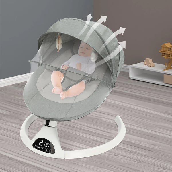 Elektrisk Baby Gyngestol, Bluetooth Vuggesange, Auto-Sensor Gynger,Grøn