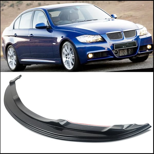 Framstötfångarsplitter, M Performance Stil, Passar 3 Series E90 E91,kolfiberutseende