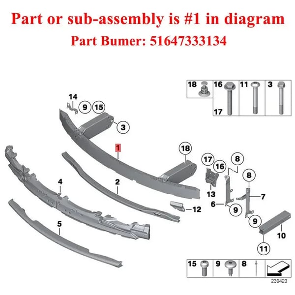 Front Bumper Crash Bar, Aluminiumlegering, 151 x 44 x 14 CM Dimensioner, Til 2013-2015 Luksus Sedan, Direkte Udskiftningsinstallation