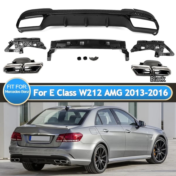 Bageste kofanger diffuser, AMG Line kompatibilitet, inkluderer udstødningsspidser,som vist