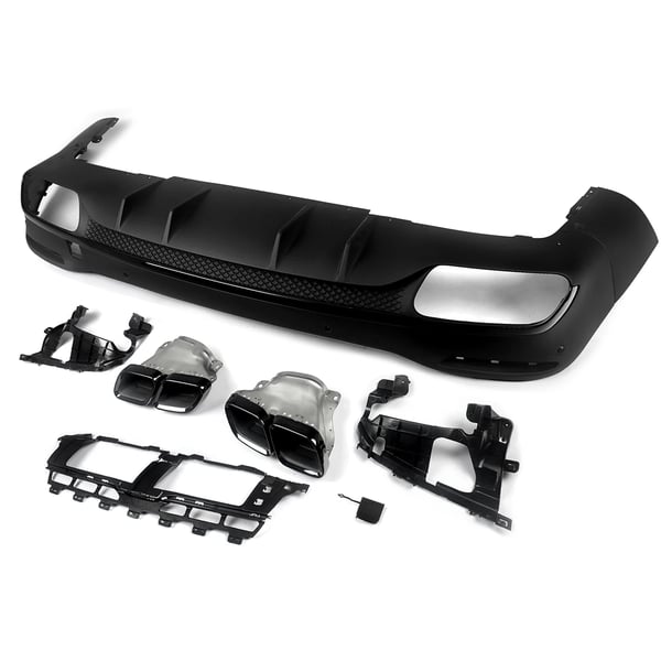 Bageste diffuserlip bumper, kompatibel med Mercedes Benz GLS klasse X167, forbedrer aerodynamik, nem installation,63 stil