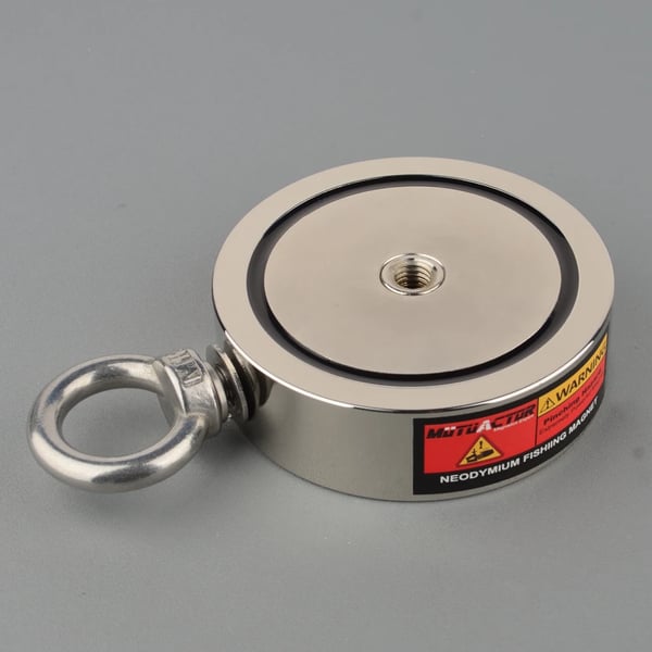 Neodymium Pot Magnet, 350KG Løftekraft, Dobbelt-Sidet Tiltrækning,D94mm