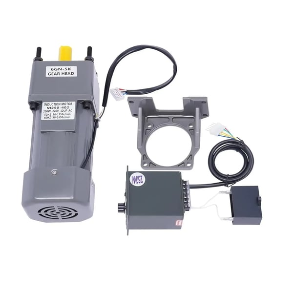 Elektrisk motor, 220V, 250W, 0-270 RPM hastighedsområde, justerbar hastighedskontrol, CE-certificeret