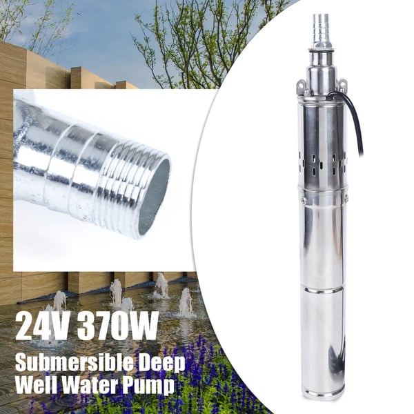 Solvattenpump, nedsänkt design, hög effektivitet,EU, 24V, silver