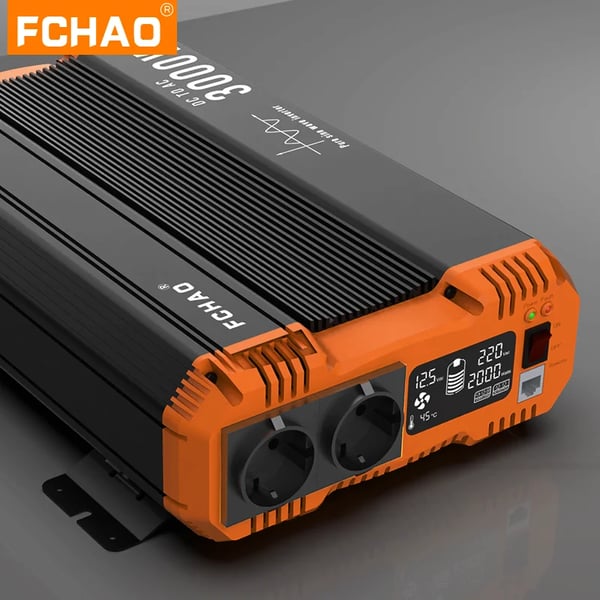 Ren Sinuskurve Inverter, LCD Skærm, Høj Effektivitet,3000W-12V