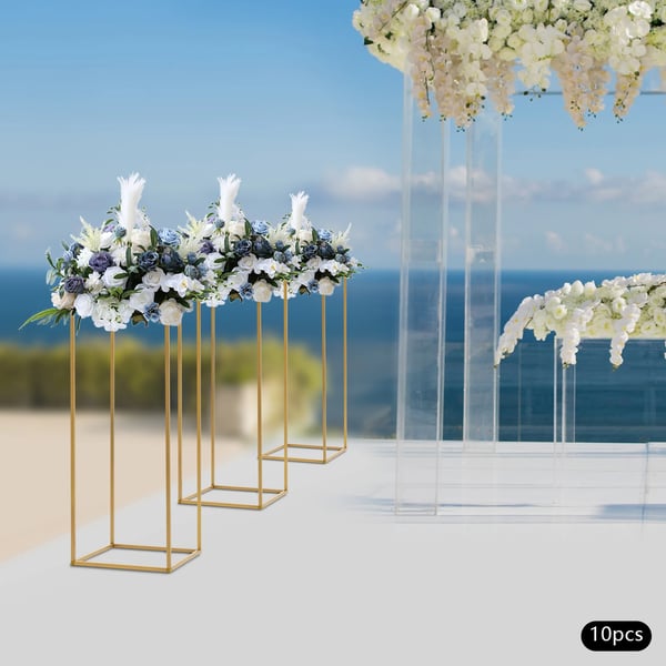 Blomsterställ, Elegant Metalldesign, Lätt Montering,Guld