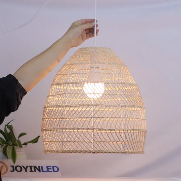 Kronleuchter, Bambusmateriale, Moderne Stil,Dia 35CM, Ingen pære