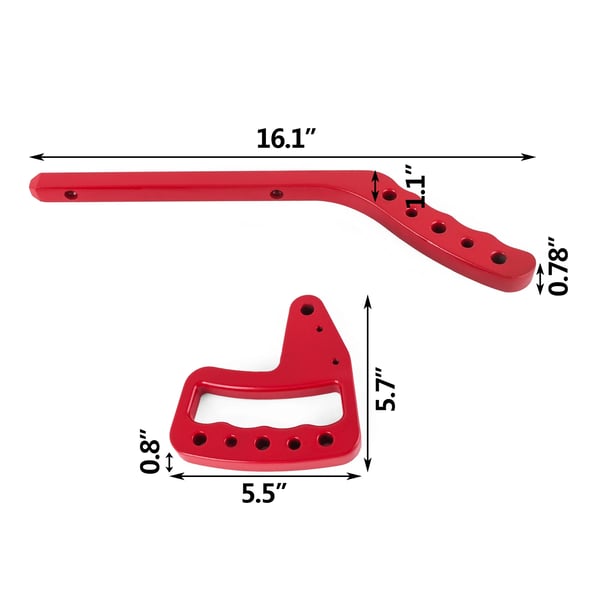Grebhåndtag, Aluminiumlegering, 4 Stykker, Kompatible med Jeep Wrangler JK 2007-2017,rød